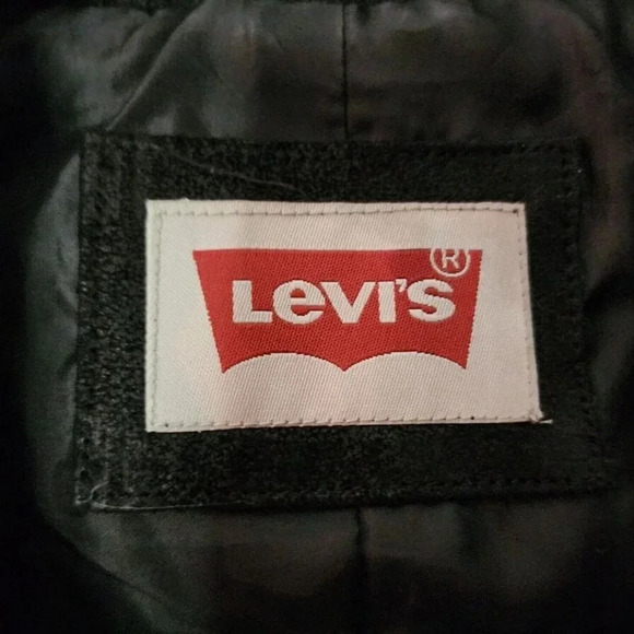 LEVI'S VINTAGE Womens SUEDE Leather Zip Front penny lane Black med Dark Academia - Picture 9 of 16